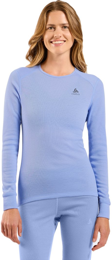 Bielizna termoaktywna z długim rękawem Odlo BL TOP crew neck l/s ACTIVE WARM roz. M Niebiesko-szara 1
