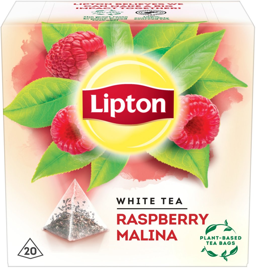 Lipton Herbata biała aromatyzowana Malina 20 torebek 1