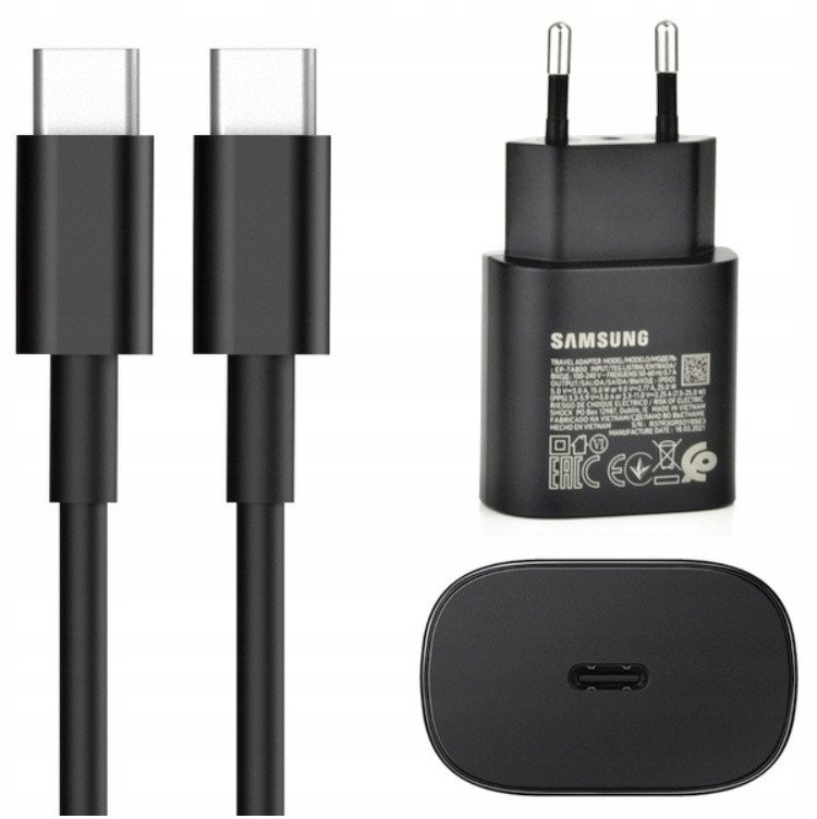 Ładowarka Samsung Szybka Ładowarka Sieciowa 25W Do Galaxy Fast Charge Kabel USB-C one size