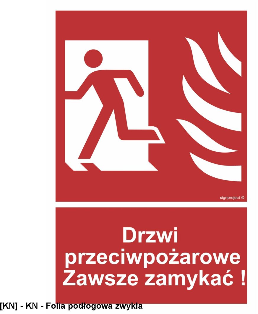 BC055 -  Drzwi przeciwpożarowe. Zawsze zamykać! lewostronne 400x594 1