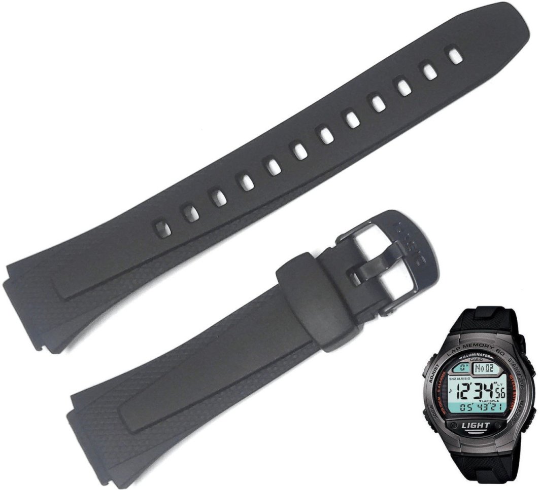 Pasek do zegarka Casio W-734 czarny 10392869 .