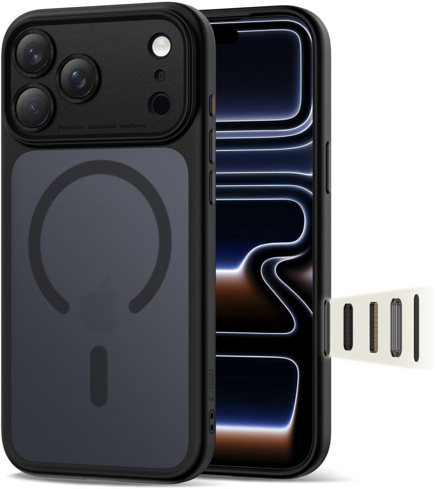 Etui Tech-Protect Magpeak MagSafe CC do Apple iPhone 17 Pro Matte Black 1