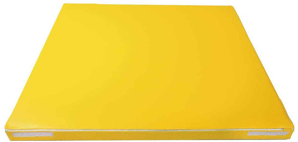 Materac gimnastyczny LEE 100x100x5 cm żółty składany rzepy pokrowiec 1
