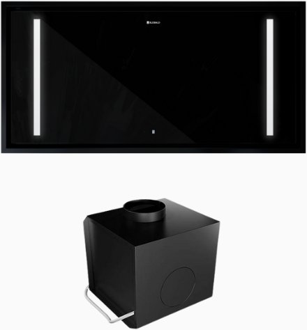 Okap kuchenny GLOBALO ZENARA 100.1 Black + Turbina TW 2.1 one size 1