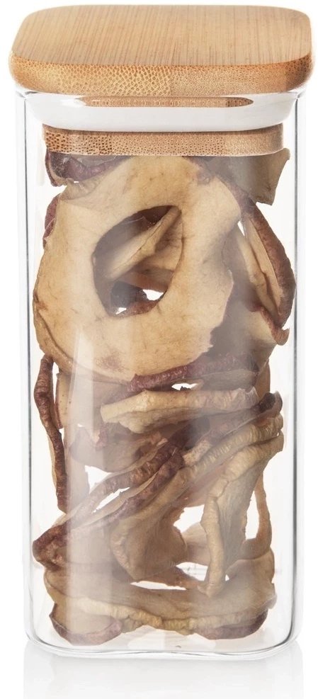 Pojemnik na produkty sypkie szklany z pokrywką i uszczelką 320 ml