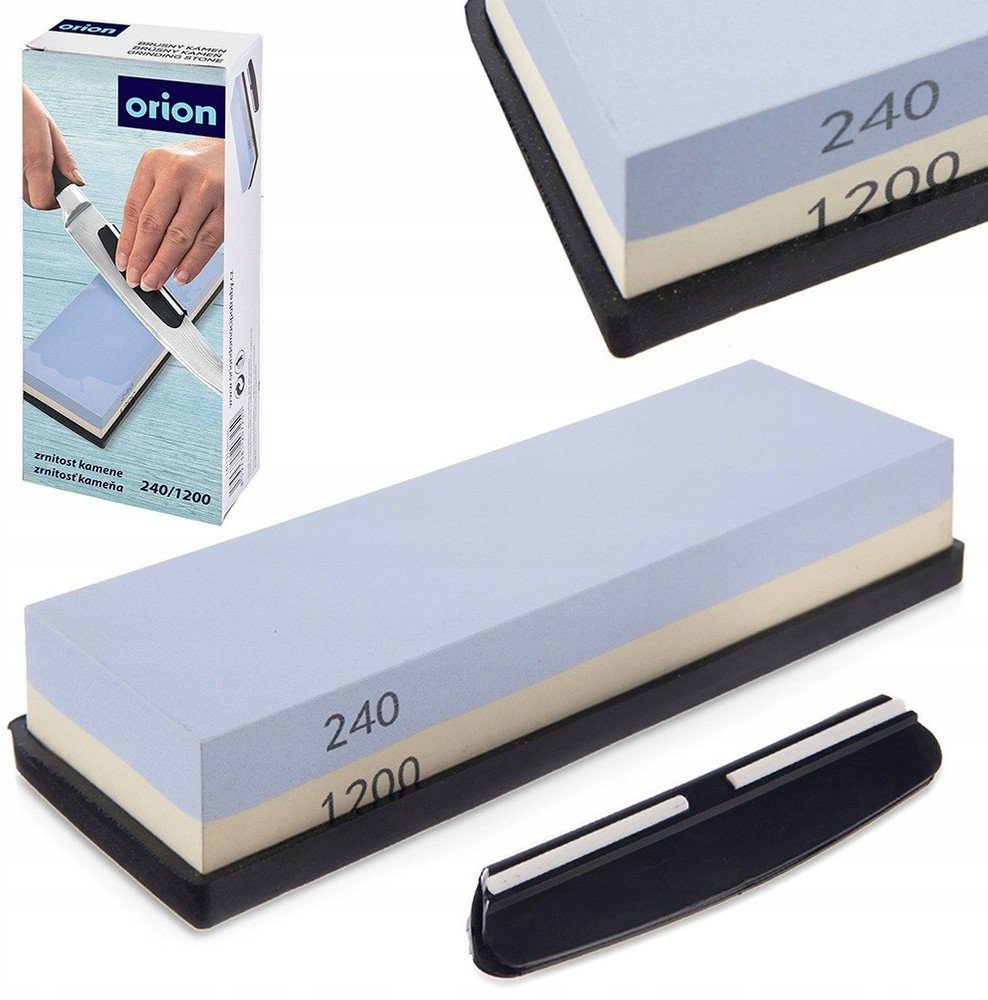 Ostrzałka do Szlifowania Ostrzenia Noży Kamienna Dwustronna ORION 18,5x6 cm