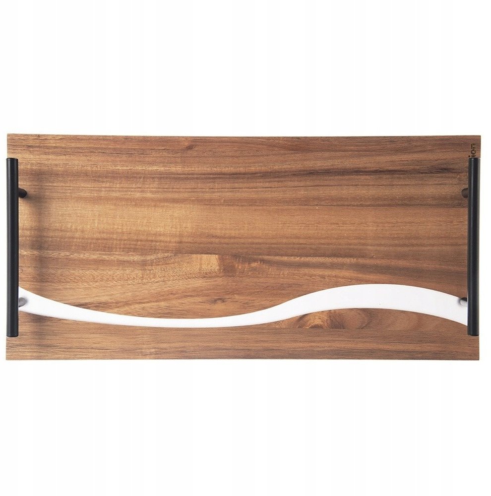 Taca do serwowania drewniana z uchwytami RIVER 42x20x4,5 cm