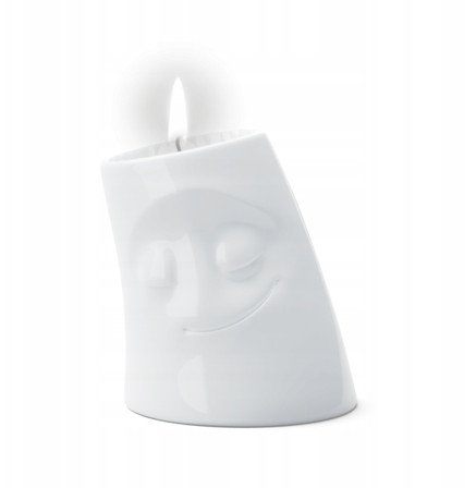 FIFTYEIGHT Kerzenschmusie KUSCHELIG Klein Kerzenhalter weiß