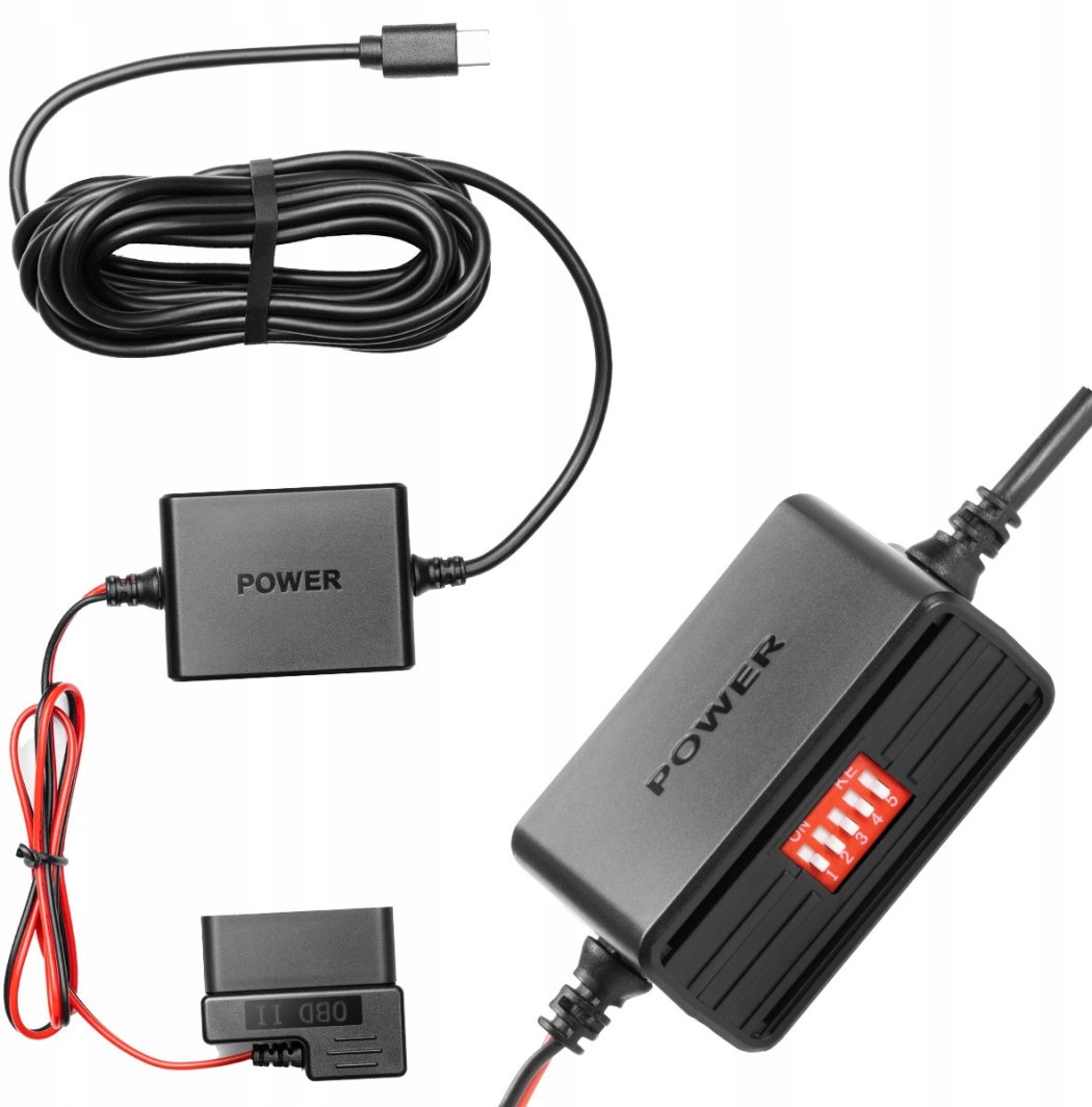 ZASILANIE TRYBU PARKINGOWEGO do portu OBD-II Hardwire Kit USB-C OBD 1