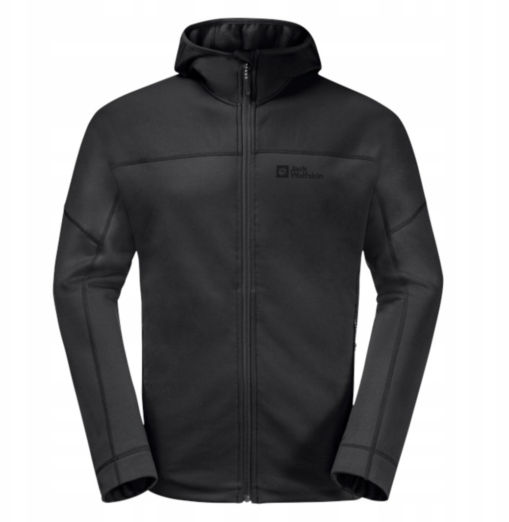 Jack Wolfskin Hirschberg Hooded FZ M 1710881-6000 Czarne S 1