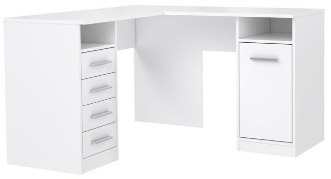 Biurko Gamingowe Narożne Białe Arcalis125 1