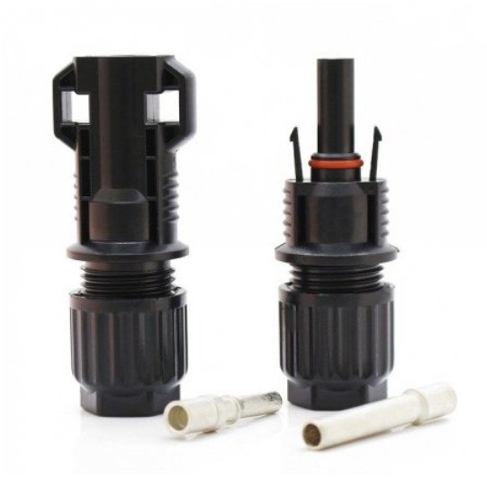 KONEKTOR PV, MĘSKI WTYK + ŻEŃSKI GNIAZDO, MC4 10mm2 1