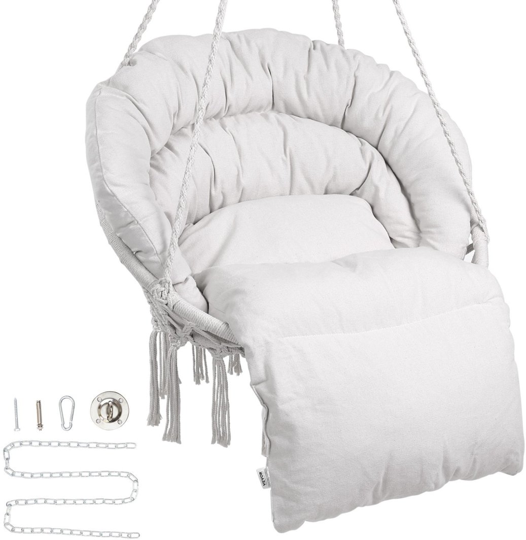 Fotel Wiszący Ogrodowy w stylu Boho do Wnętrz i Ogrodu Udźwig 150 kg 1