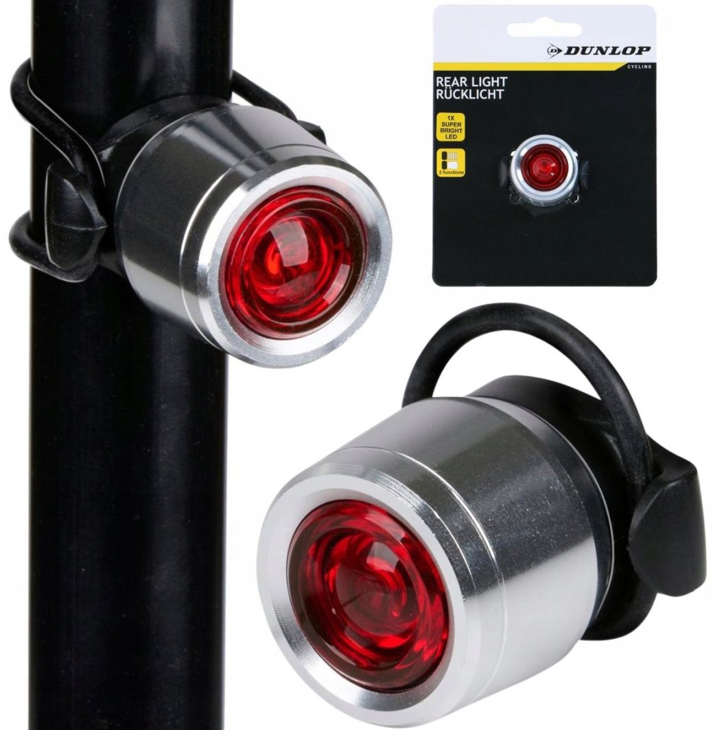 LAMPKA ROWEROWA NA TYŁ ALUMINIOWA DUNLOP 1