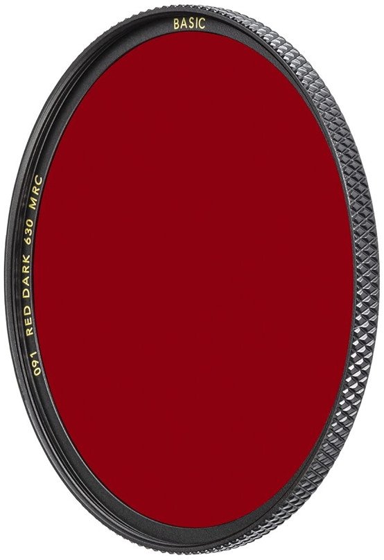 Filtr czerwony ciemny B+W Basic 091 Red Dark 630 MRC 1102703 72mm 1