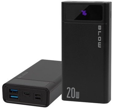 BLOW POWER BANK 20000MAH QC+PD 20W + LIGHTNING CZARNY PB20E 1