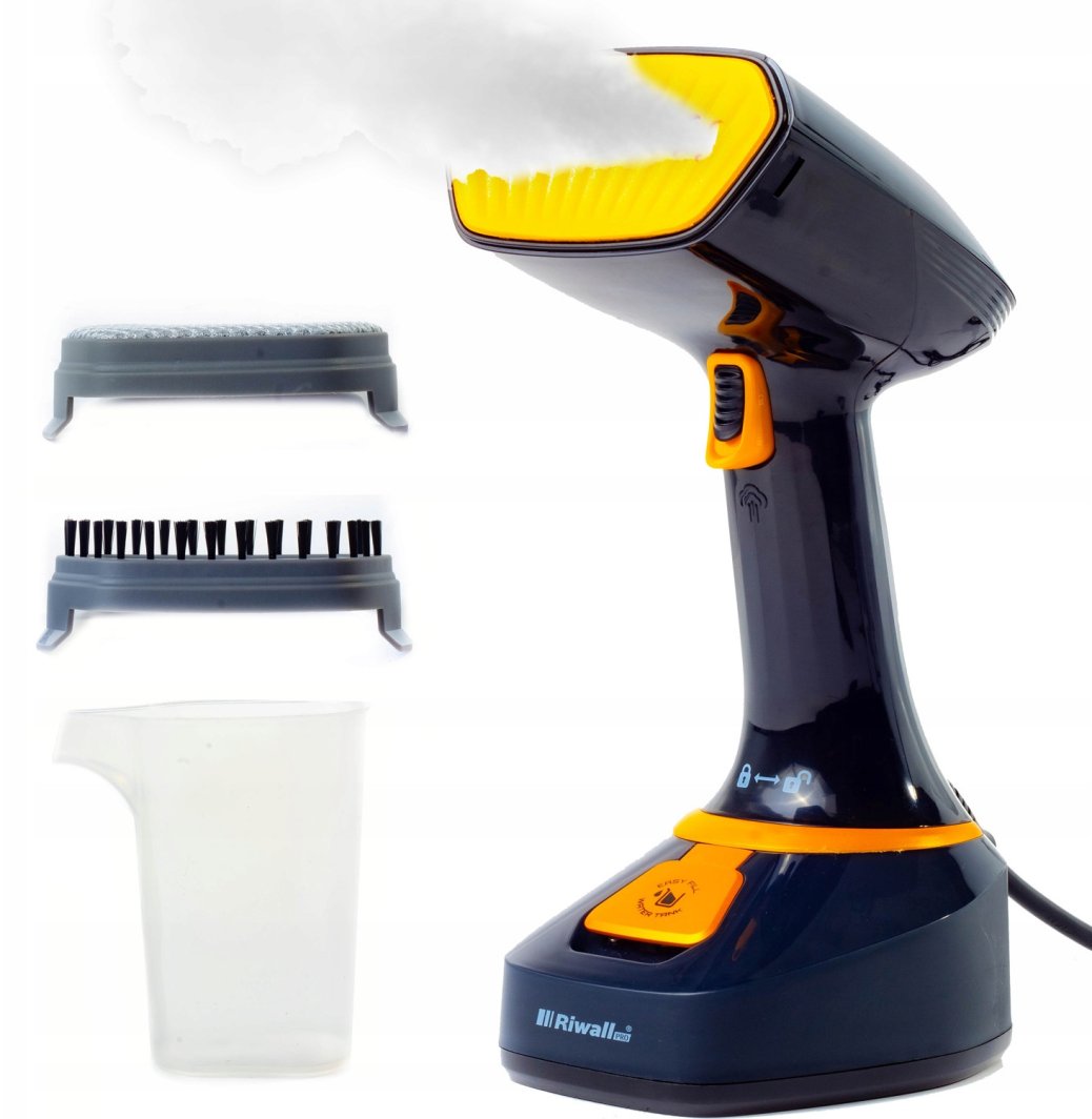 PAROWNICA DO UBRAŃ ŻELAZKO PAROWE STEAMER ZESTAW AKCESORIA 7w1 RIWALL RX-01 1