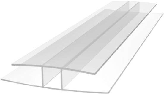 H-profil łączący 1500mm poliwęglan bezbarwny 6mm 1