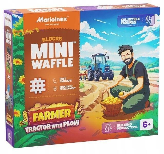 Marioinex Klocki waffle Farmer traktor/pług 50 el (07504) 1