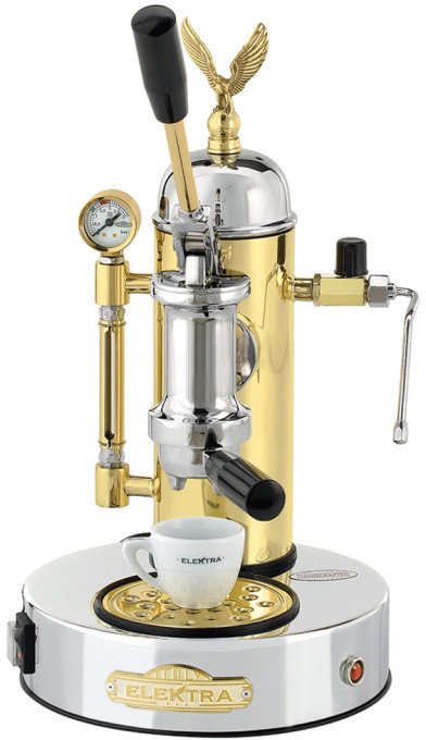 Ekspres dźwigniowy Elektra Micro Casa Leva chrom-mosiądz 1