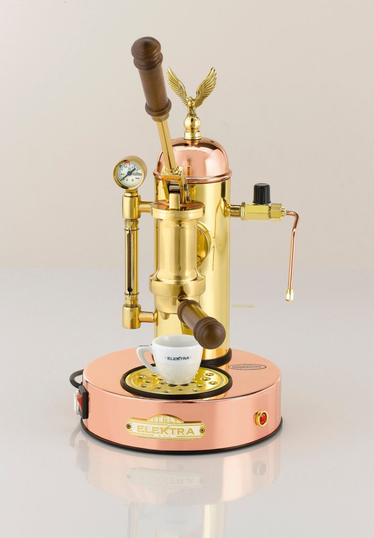 Ekspres dźwigniowy Elektra Micro Casa Leva miedź-mosiądz 1