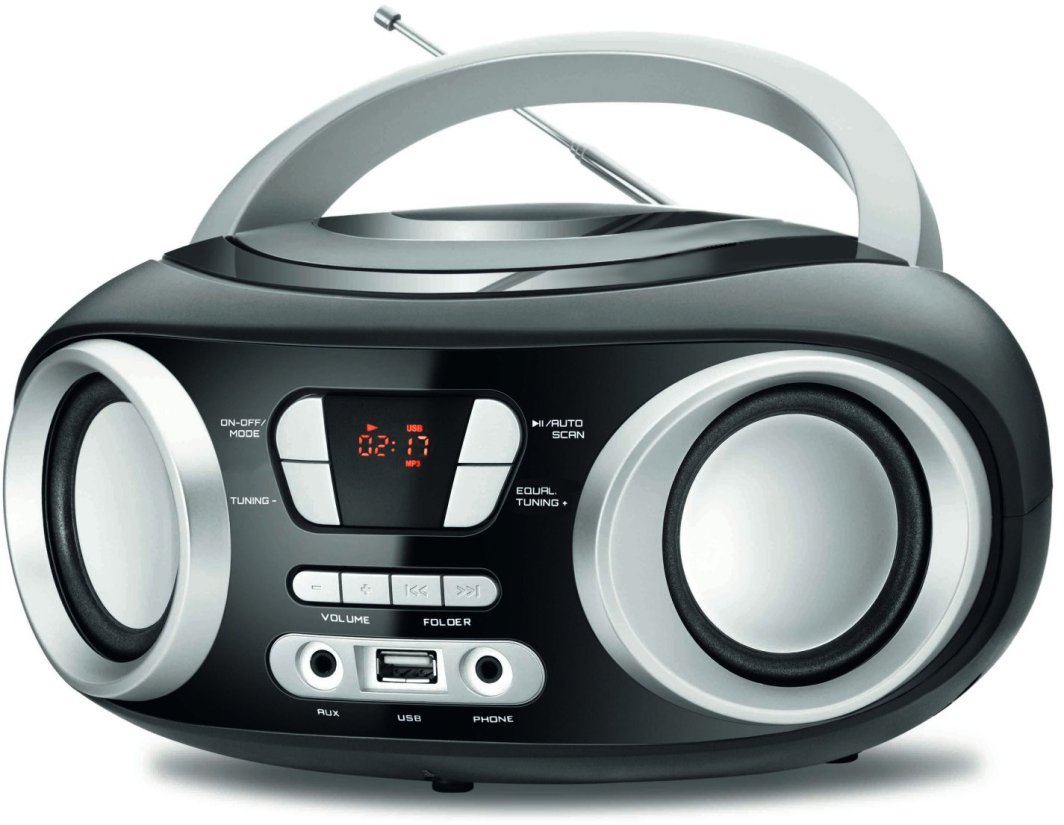 Boombox Radio FM z bluetooth Manta Black Chilli 1