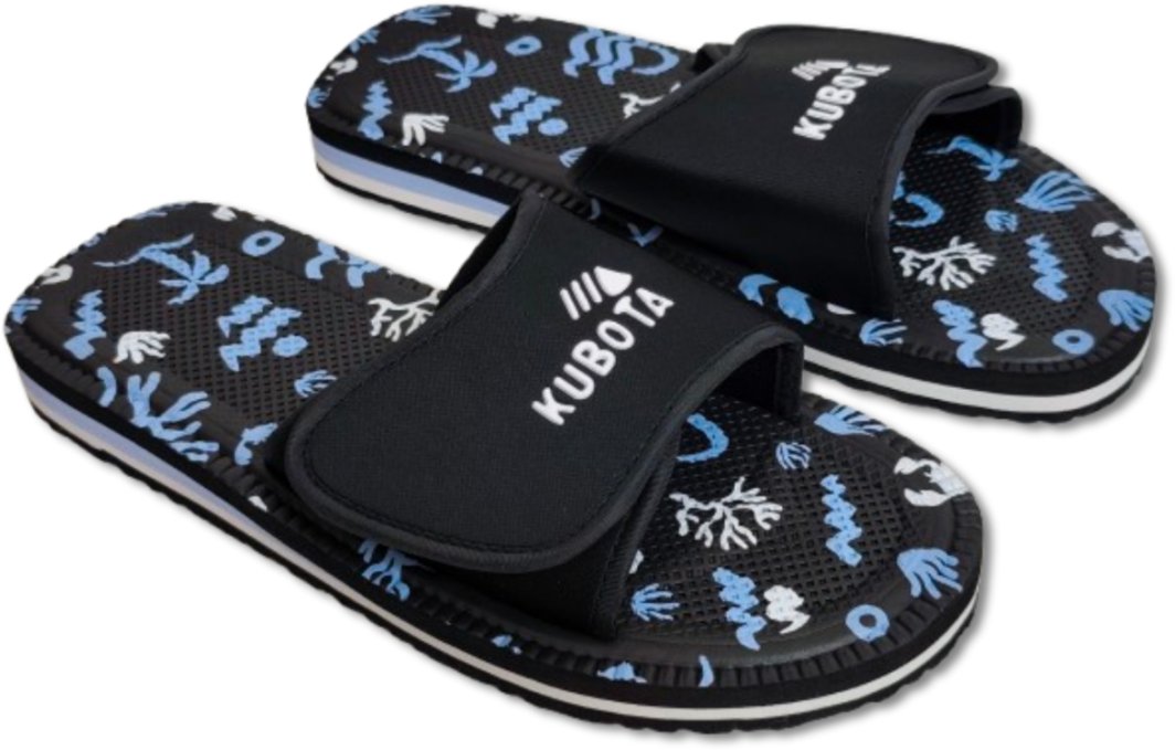 Piankowe klapki Kubota - Rzep Rozmiar 44 - Morskie 1