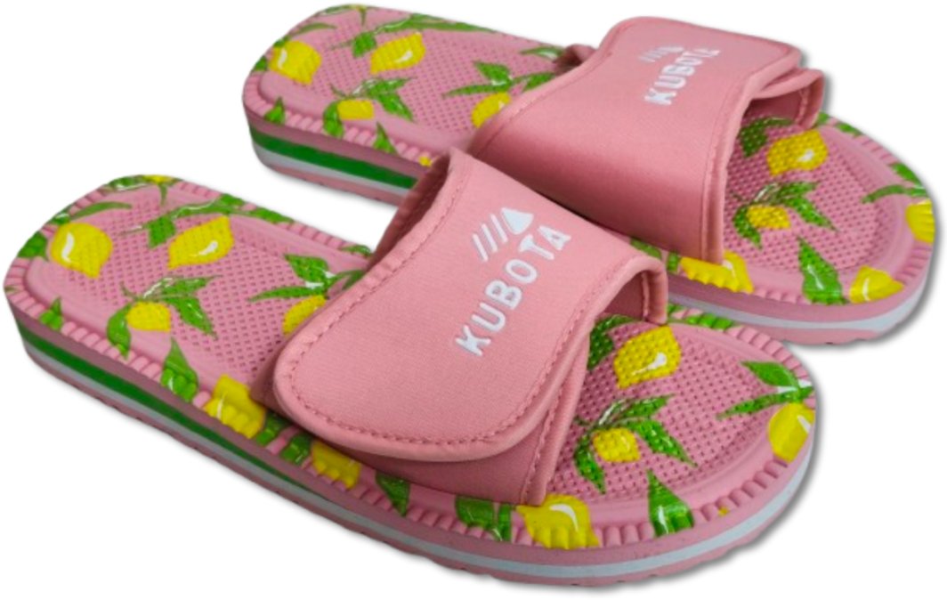 Piankowe klapki Kubota - Rzep Rozmiar 40 - Cytryny 1