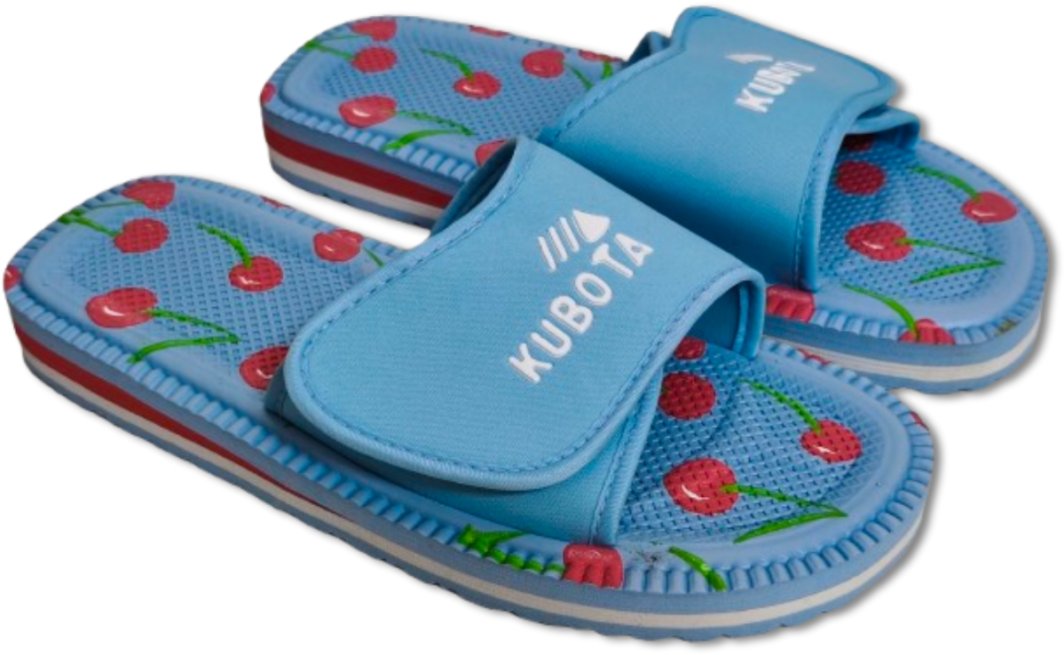 Piankowe klapki Kubota - Rzep Rozmiar 38 - Wiśnie 1