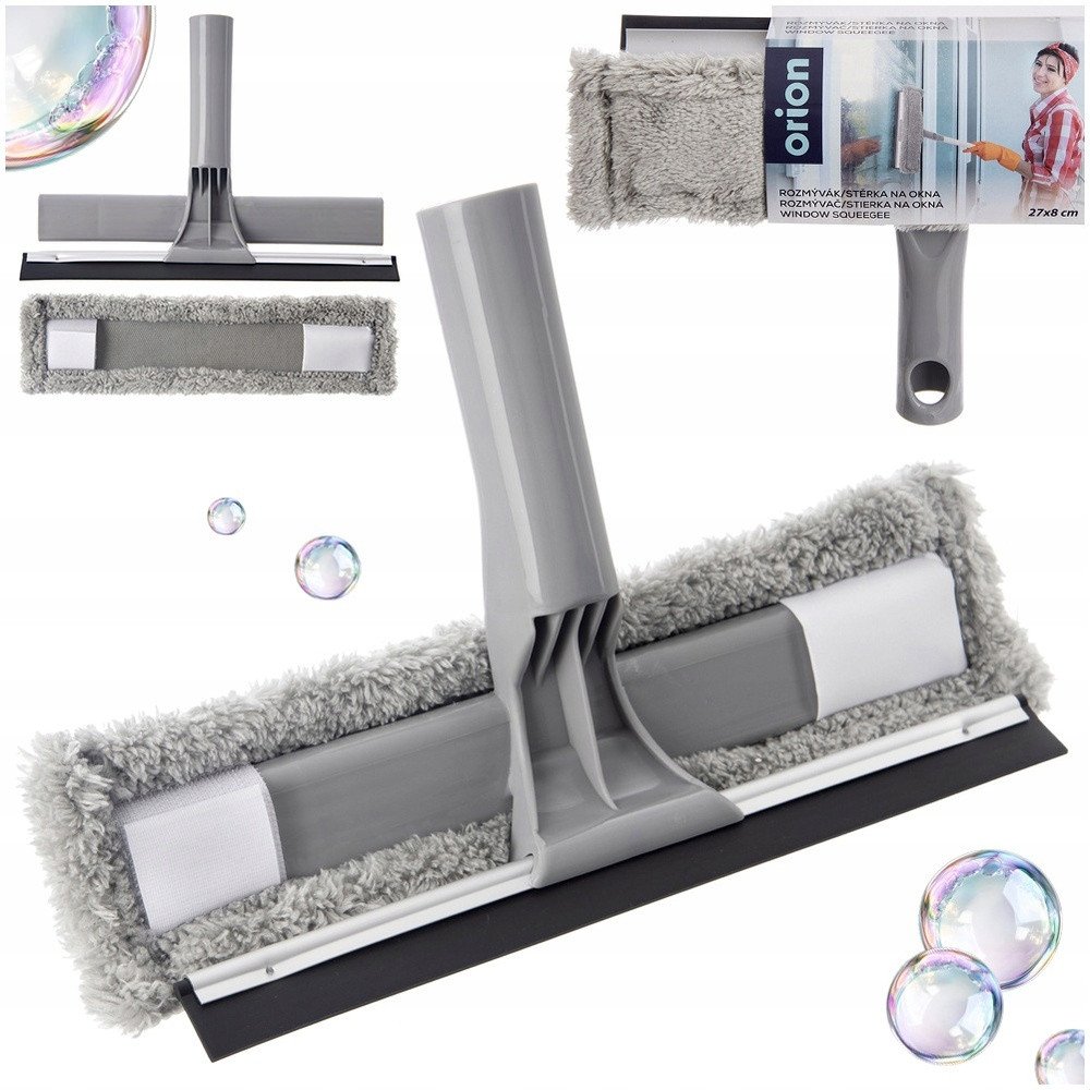 Mop do Okien ze Ściągaczką 2w1 CLEAN SYSTEM 28,5 x 18,5 cm Tworzywo ORION 1