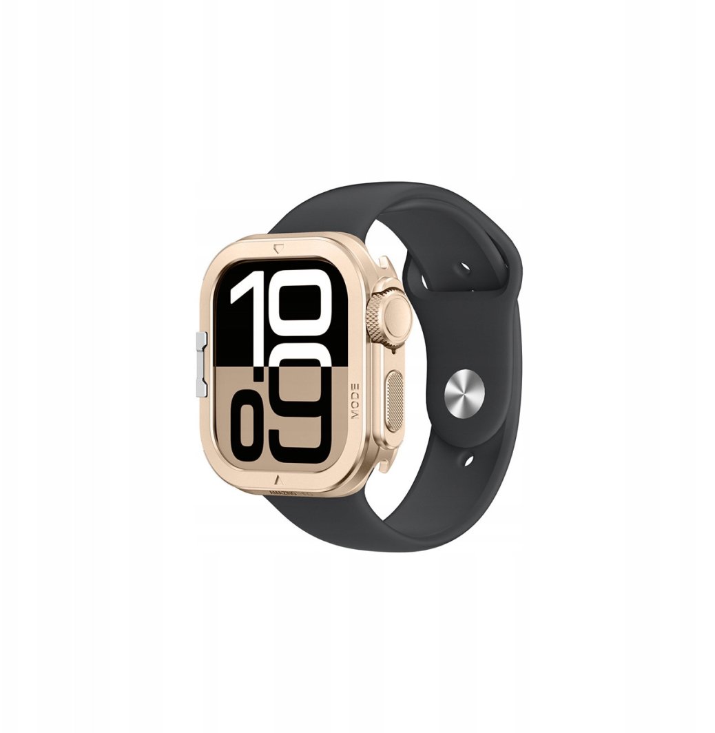 Etui metalowe AMAZINGTHING Titan Pro na Apple Watch 11 46mm aluminiowe - złote 1