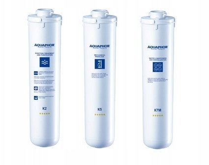 Zestaw 3 Wkładów filtrujących K5 K2 K7M Aquaphor Morion 1