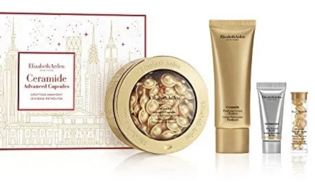 Set Elizabeth Arden: Advanced Ceramide, Restoring & Refreshing, Serum Capsules, Face, 60 pcs + Advanced Ceramide, Restorative, Eye Serum, 7 pcs + Ceramide, Eliminates Impurities, Cleansing Cream, 50 ml + Superstart , Restorative, Serum, 5 ml For Wome 1