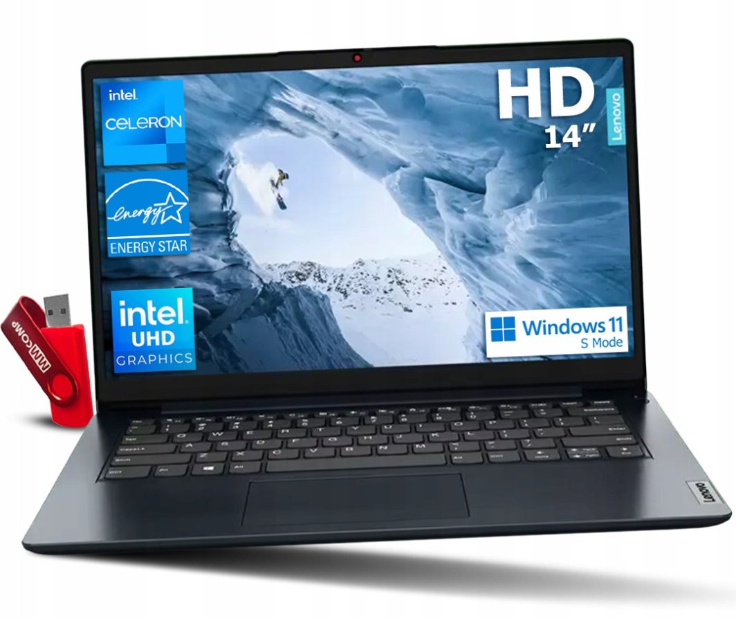 Laptop Lenovo IdeaPad 1 Celeron N4500 4GB 128GB eMMC 14" HD TN DOMOWY 1
