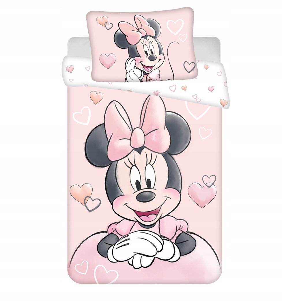 Vaikiškas patalynės komplektas Disney Minnie Powder pink, 100×135, 2 dalių 1