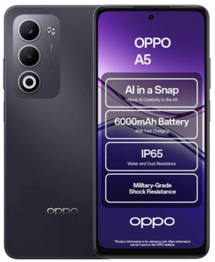 Oppo A5 4G Dual Sim 4GB RAM 128GB - Midnight Purple 1