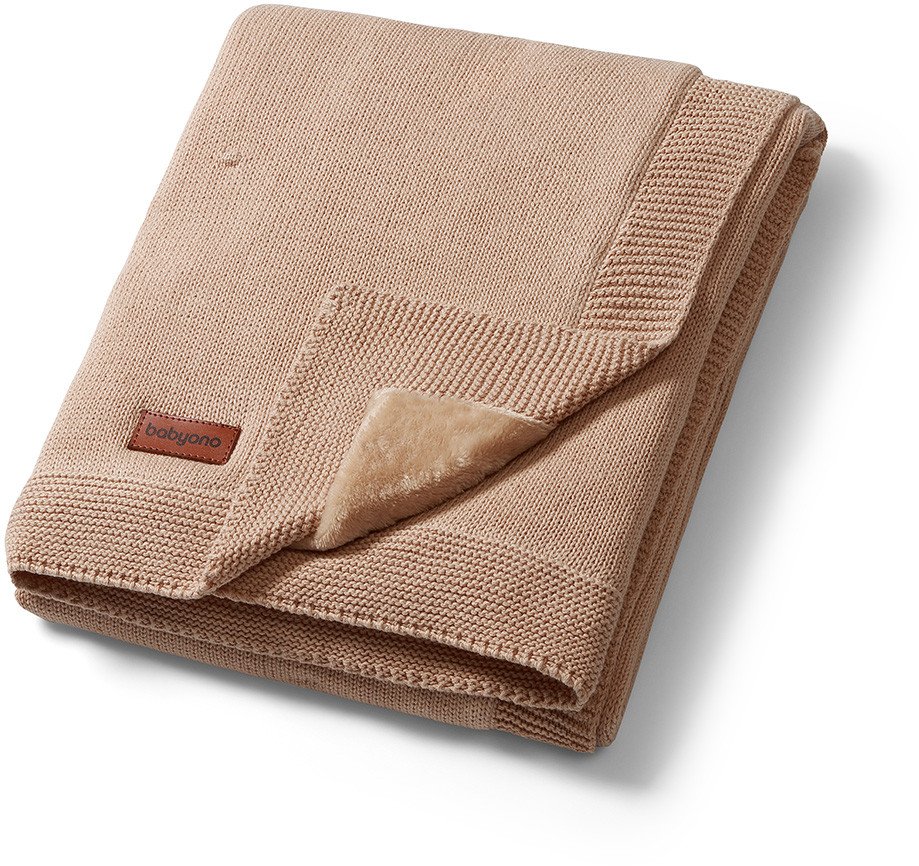 PurePower BABY ONO 1671/03 Kocyk bawełniany z podszyciem ciemny beż