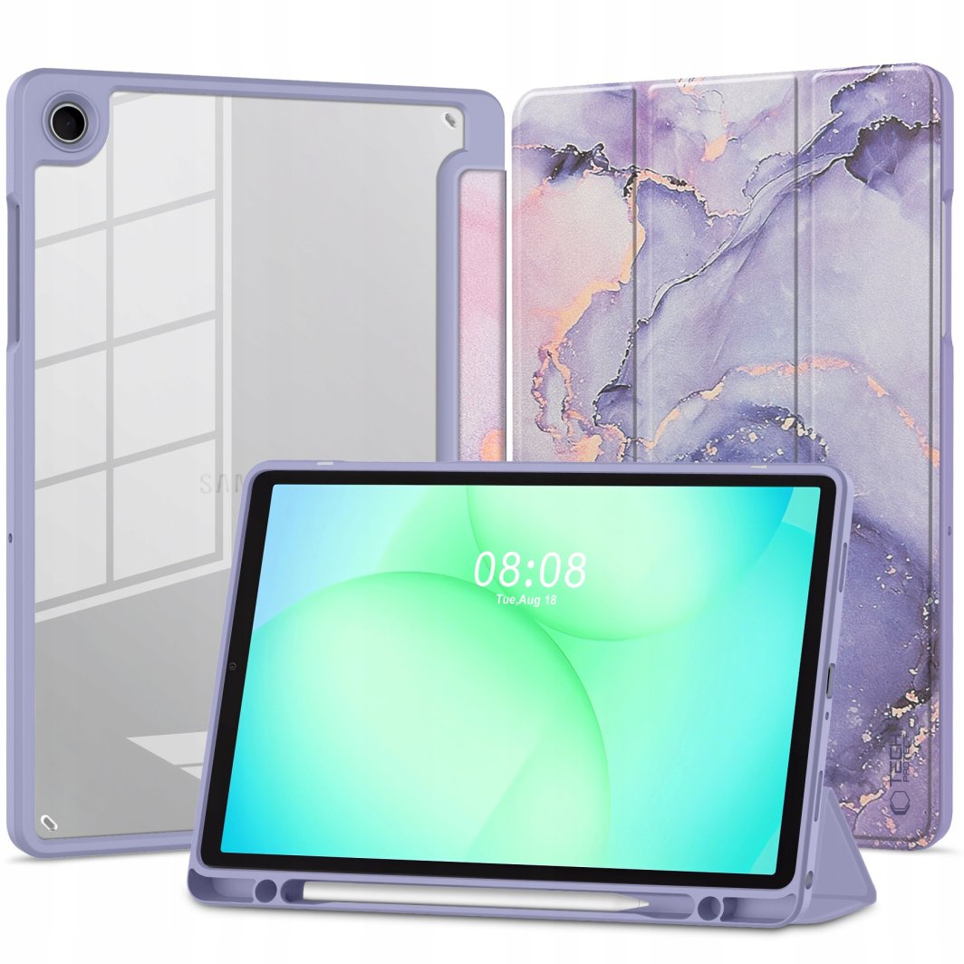 TECH-PROTECT SC PEN HYBRID GALAXY TAB A9 / A11 8.7 X110 / X115 / X133 / X135 VIOLET MARBLE 1