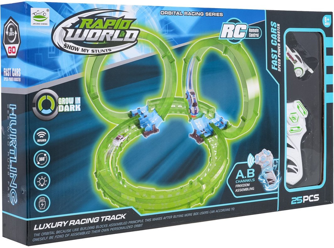 Tor Wyścigowy Świecący w Ciemności 25el. 1