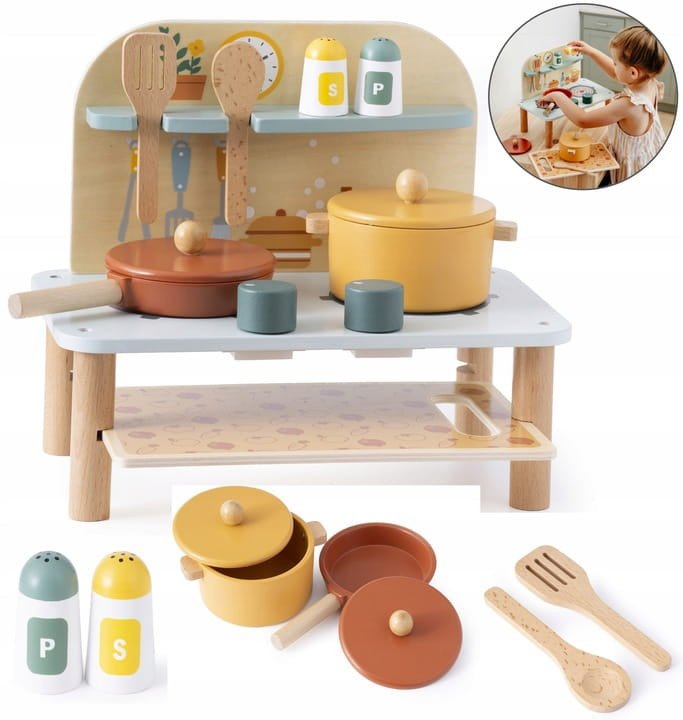 Promis mini drewniana kuchnia KD08 1