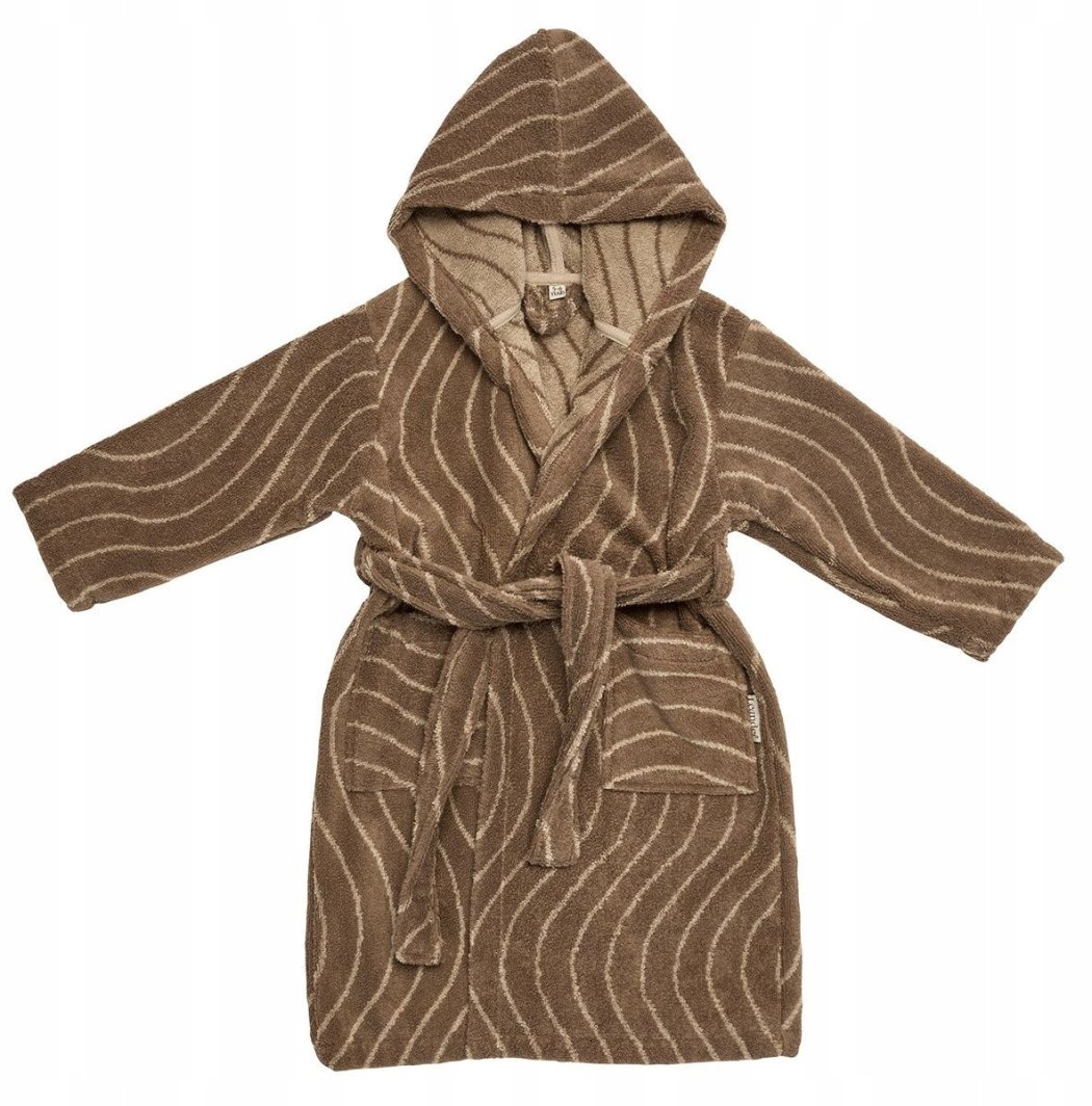 Leander Badekåbe str. 5-6 år Woodland bomuld - Mocca