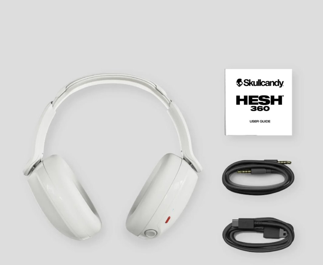 Słuchawki Skullcandy Hesh 360 wireless headphones, white 1