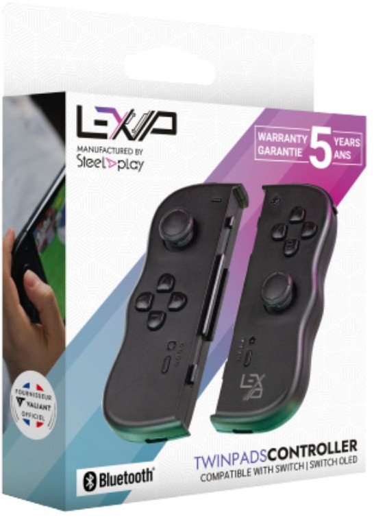Nintendo Lexip Manufactured By Steelplay - Adventure Twinpads Black Switch 1