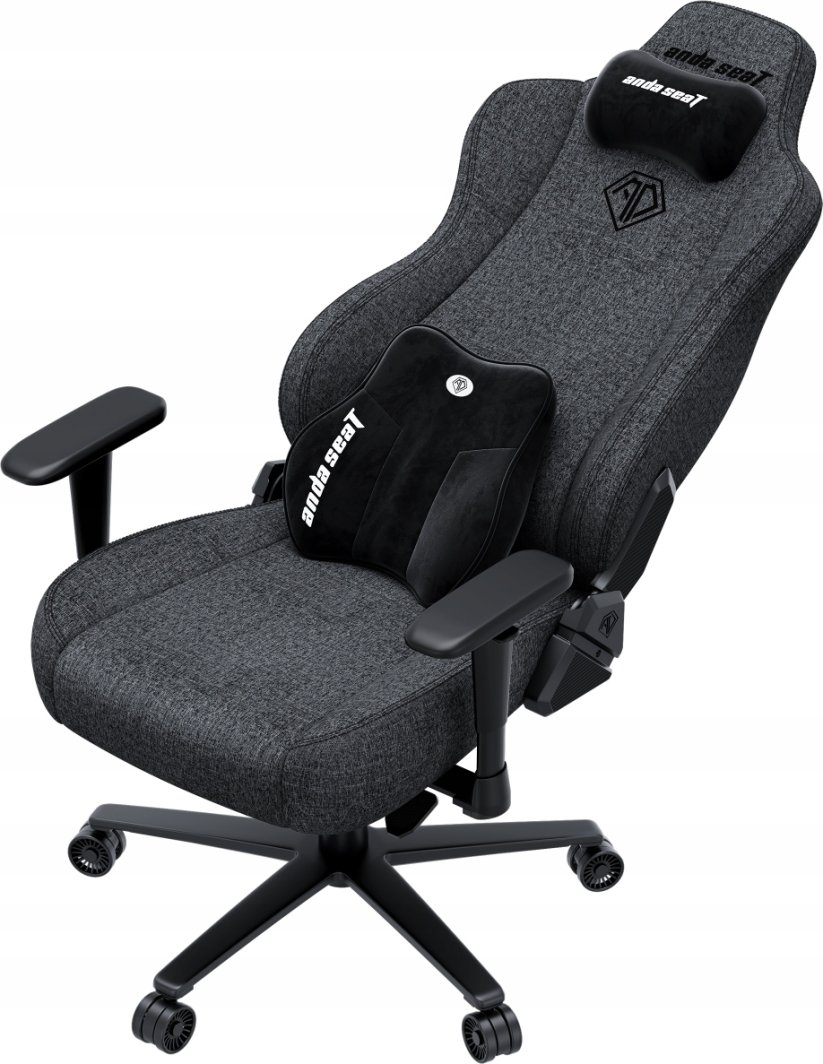 Fotel Anda Seat Fotel gamingowy materiałowy Novis Plus XL ciemnoszary obrotowy 1