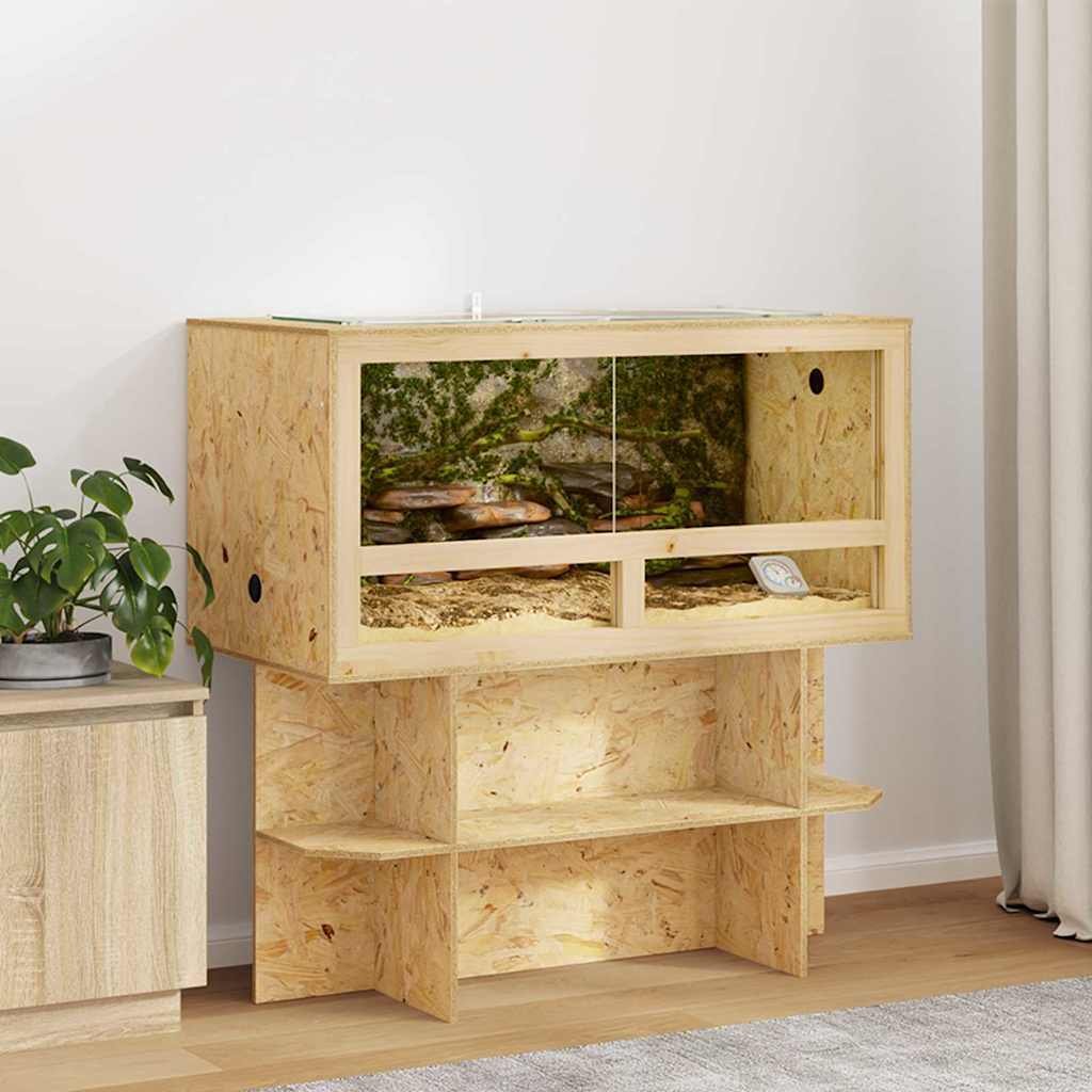 vidaXL Terrarium Brązowy 50 x 100 x 50 cm OSB 1