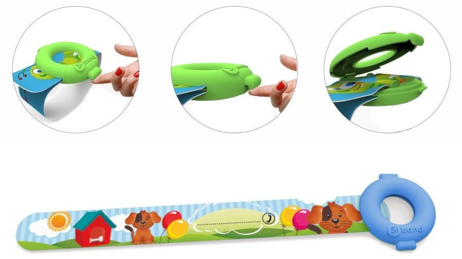 Opaska identyfikacyjna bezpieczeństwa dziecka wielorazowa piesek SIBAND 1