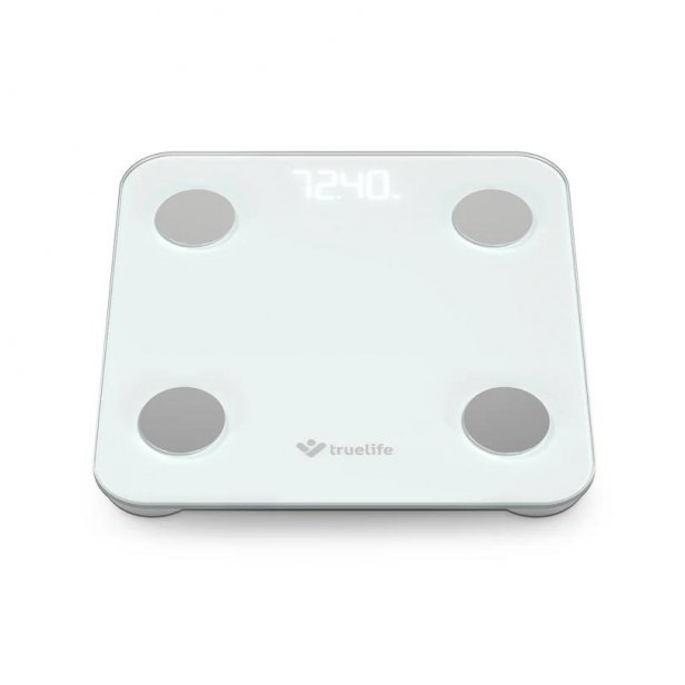 Waga łazienkowa TrueLife Waga diagnostyczna bluetooth FitScale W1 BT biała kolorowy LCD 0,2 ~ 180 kg iOS, System Android 1