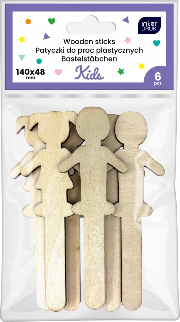 Zestaw patyczków do prac plastycznych 6szt