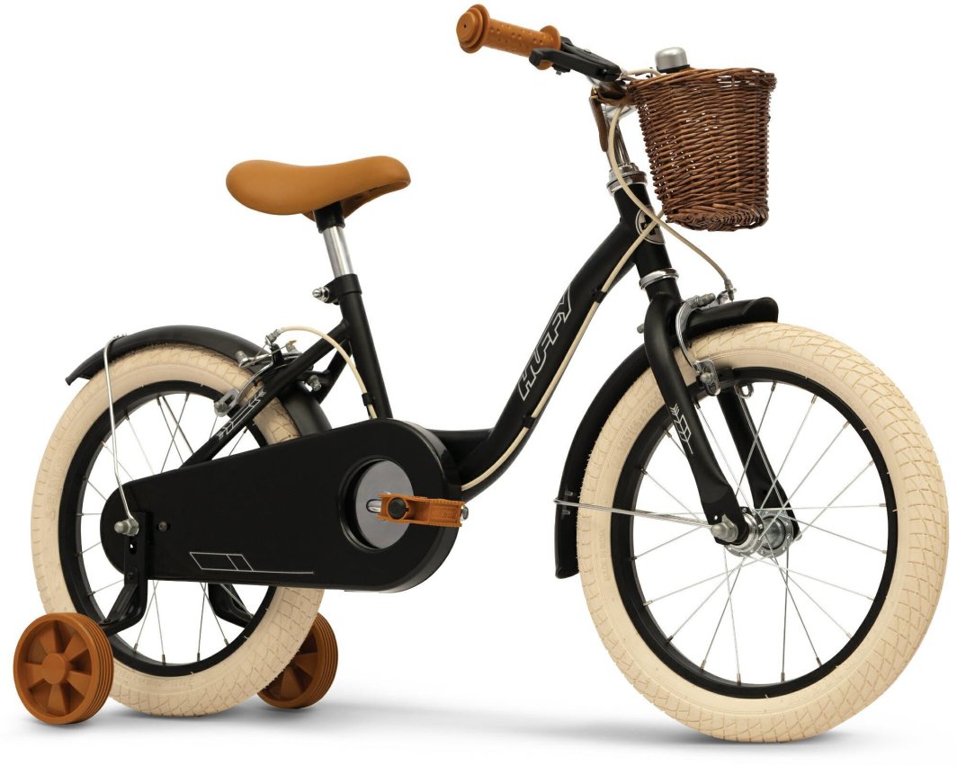 Rower dziecięcy Huffy Vintage 16" z koszykiem i kółkami bocznymi czarny 1