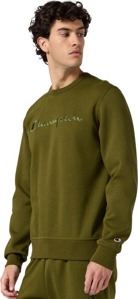 Champion Bluza męska Crewneck Sweatshirt oliwkowa 220272 GS585 M 1